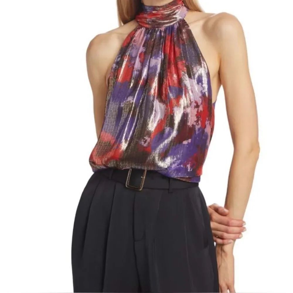 Ramy Brook Arielle Floral Halter Top NWT Size S